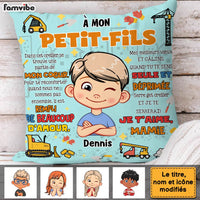 Personalized Gift For Grandson Hug This Construction  French Pillow 30726 thumb 1