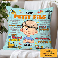 Personalized Gift For Grandson Hug This Construction  French Pillow 30726 thumb 1