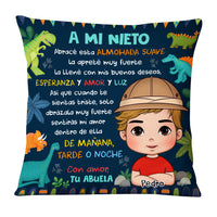 Personalized Spanish Gift For Grandson A Mi Nieto Dinosaur Theme Kid Pillow 30727 thumb 1