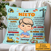 Personalized Gift For Grandson Hug This Construction Spanish Pillow 30728 thumb 1