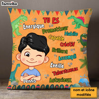 Personalized  Gift For Grandson Dinosaur Theme French Pillow 30730 thumb 1