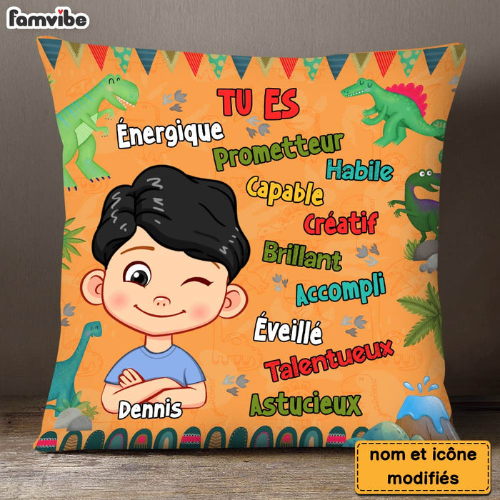 Personalized  Gift For Grandson Dinosaur Theme French Pillow 30730 1