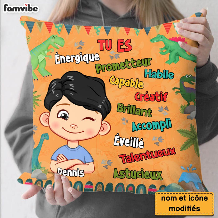 Personalized  Gift For Grandson Dinosaur Theme French Pillow 30730 1