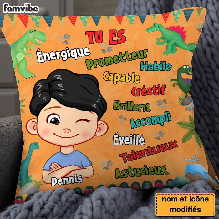 Personalized  Gift For Grandson Dinosaur Theme French Pillow 30730 1