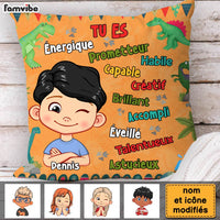 Personalized  Gift For Grandson Dinosaur Theme French Pillow 30730 thumb 1