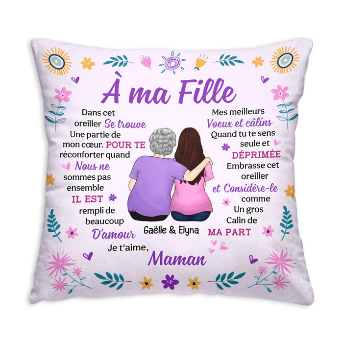 Personalized Gift For Daughter French À Ma Fille Pillow 30746 1