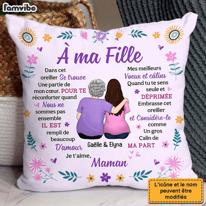 Personalized Gift For Daughter French À Ma Fille Pillow 30746 1
