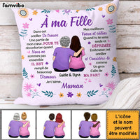 Personalized Gift For Daughter French À Ma Fille Pillow 30746 thumb 1