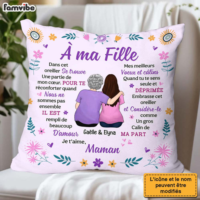 Personalized Gift For Daughter French À Ma Fille Pillow 30746 1