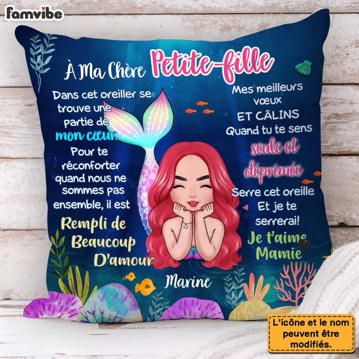 Personalized Gift For Granddaughter Mermaid French Pillow 30747 1