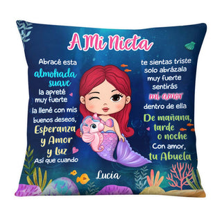Personalized Gift For Granddaughter Mermaid Spanish Pillow 30748 Primary Mockup