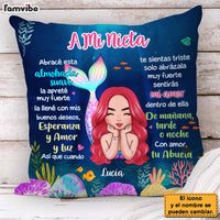 Personalized Gift For Granddaughter Mermaid Spanish Pillow 30748 thumb 1