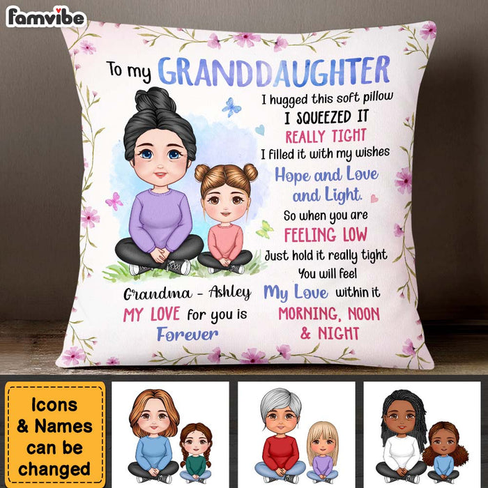 Personalized Gift For Granddaughter Hug This Flower Pillow 30759 1