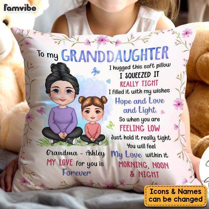 Personalized Gift For Granddaughter Hug This Flower Pillow 30759 1