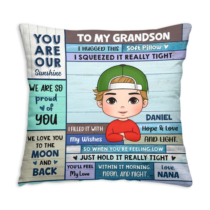 Personalized Gift For Grandson Hug This Pillow 30760 1