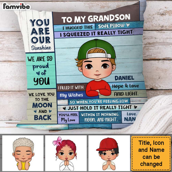Personalized Gift For Grandson Hug This Pillow 30760 1