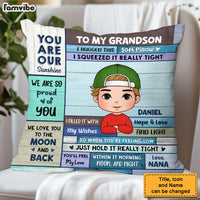 Personalized Gift For Grandson Hug This Pillow 30760 thumb 1
