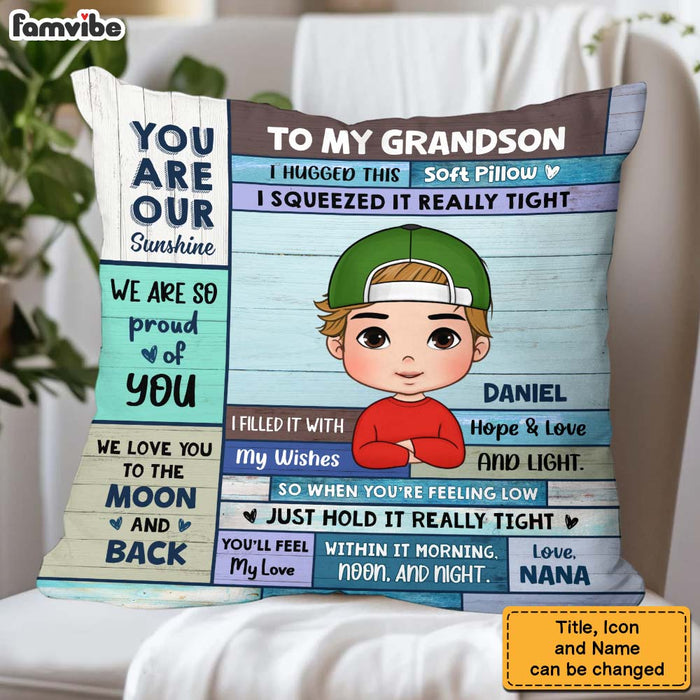 Personalized Gift For Grandson Hug This Pillow 30760 1