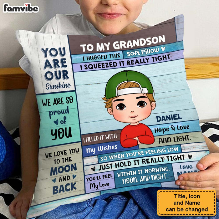 Personalized Gift For Grandson Hug This Pillow 30760 1