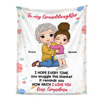 Personalized Gift For Granddaughter Every Time You Snuggle Blanket 30762 thumb 1