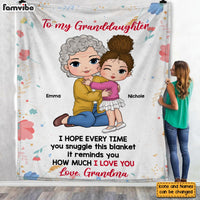 Personalized Gift For Granddaughter Every Time You Snuggle Blanket 30762 thumb 1