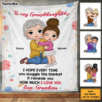 Personalized Gift For Granddaughter Every Time You Snuggle Blanket 30762 thumb 1