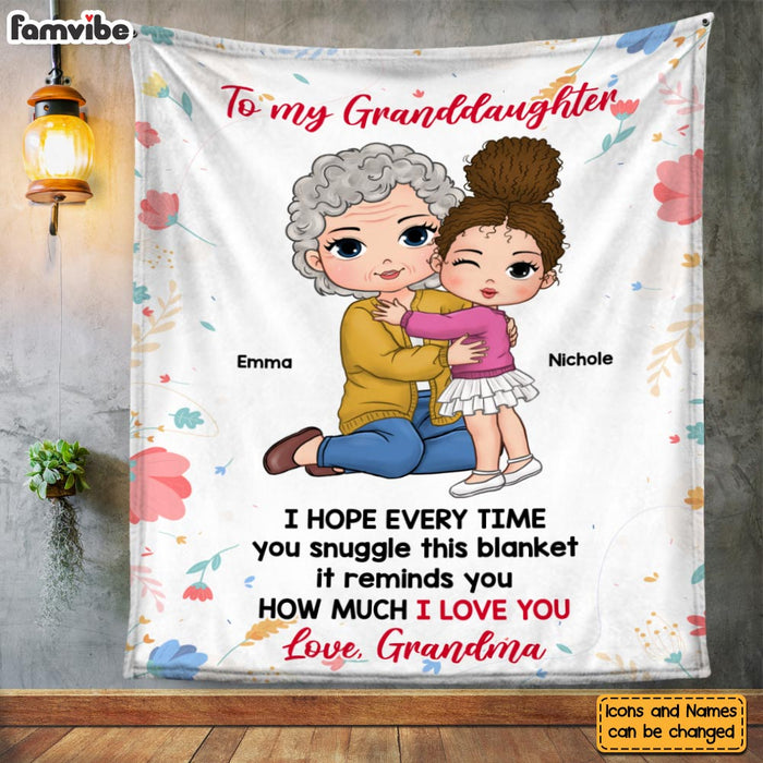 Personalized Gift For Granddaughter Every Time You Snuggle Blanket 30762 1