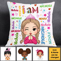 Personalized Gift For Granddaughter I Am Name Letters Pillow 30763 thumb 1