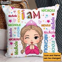 Personalized Gift For Granddaughter I Am Name Letters Pillow 30763 thumb 1