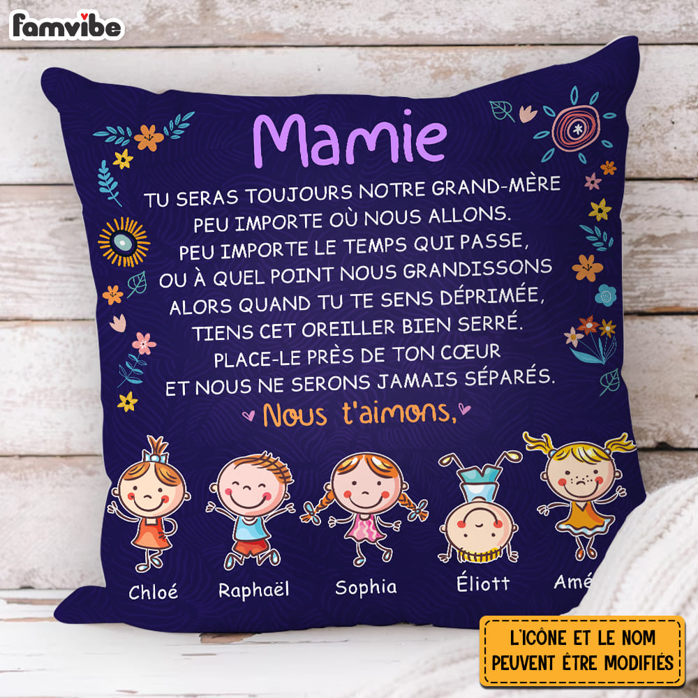 Personalized Gift For Grandma French Grand-mère Pillow 30764 Primary Mockup