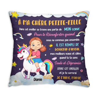 Personalized Gift For Granddaughter Unicorn French Pillow 30765 Primary Mockup