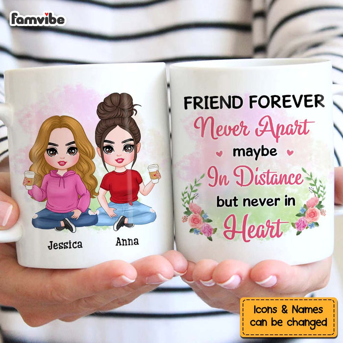 Personalized Gift For Friends Never Apart Mug 30778 1