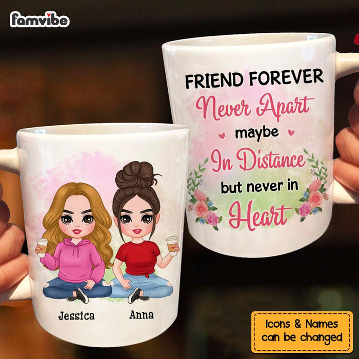 Personalized Gift For Friends Never Apart Mug 30778 1
