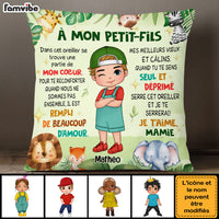 Personalized Gift For Grandson French Woodland Animals Pillow 30787 thumb 1