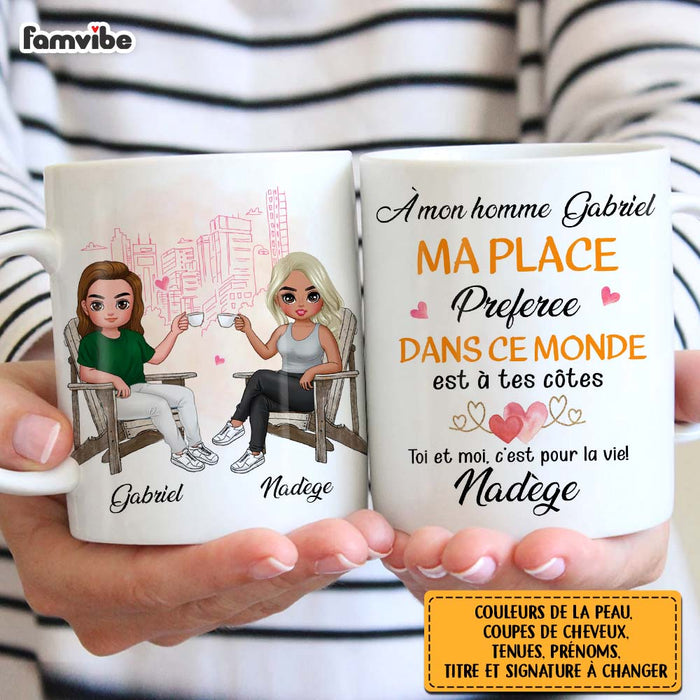 Personalized French Couples Gift Ma Place Préférée Dans Ce Monde Mug 30792 1
