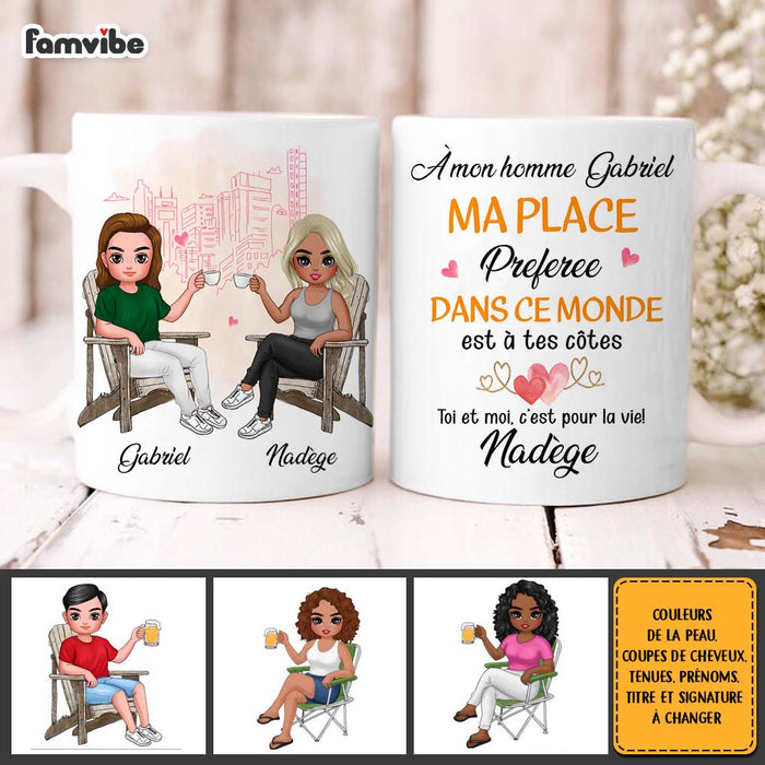 Personalized French Couples Gift Ma Place Préférée Dans Ce Monde Mug 30792 1