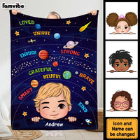 Personalized Gift For Grandson I Am Kind Solar System Blanket 30793 thumb 1