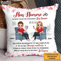Personalized Gift For Couple The Day I Met You French Pillow 30815 thumb 1