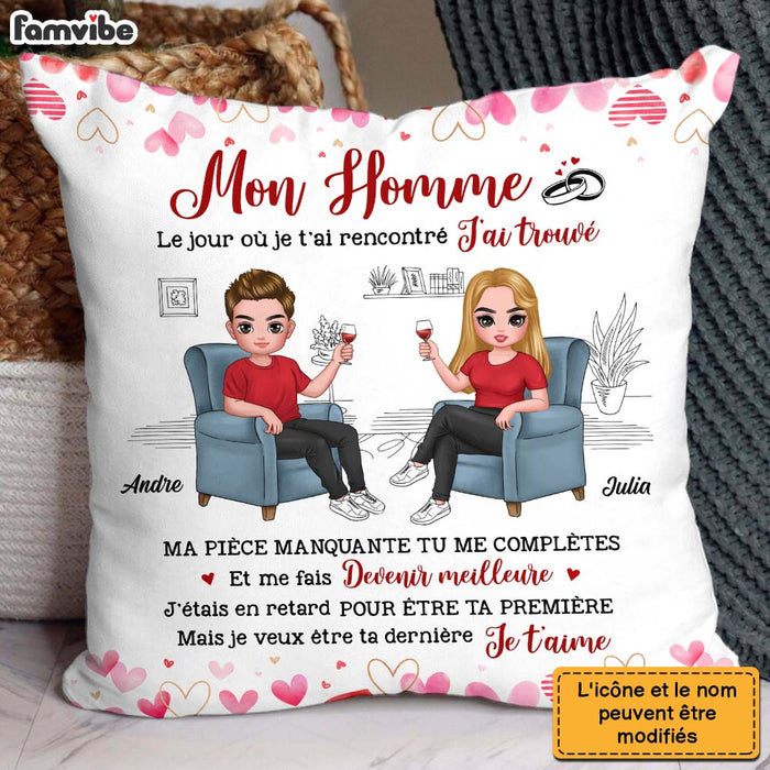 Personalized Gift For Couple The Day I Met You French Pillow 30815 1