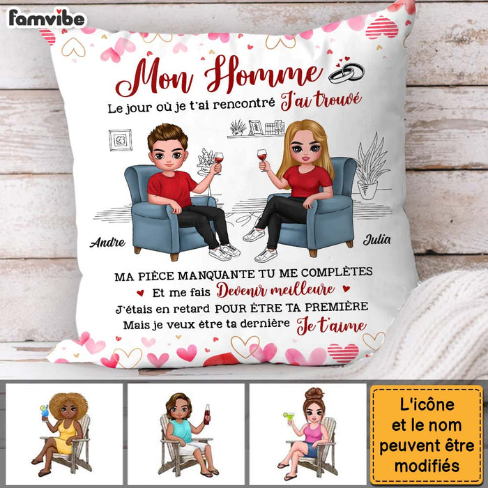 Personalized Gift For Couple The Day I Met You French Pillow 30815 1