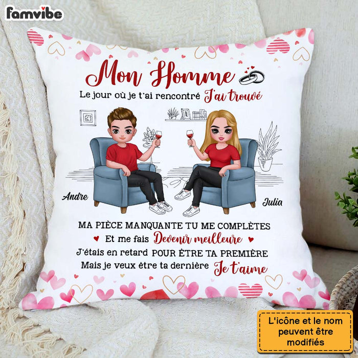 Personalized Gift For Couple The Day I Met You French Pillow 30815 1