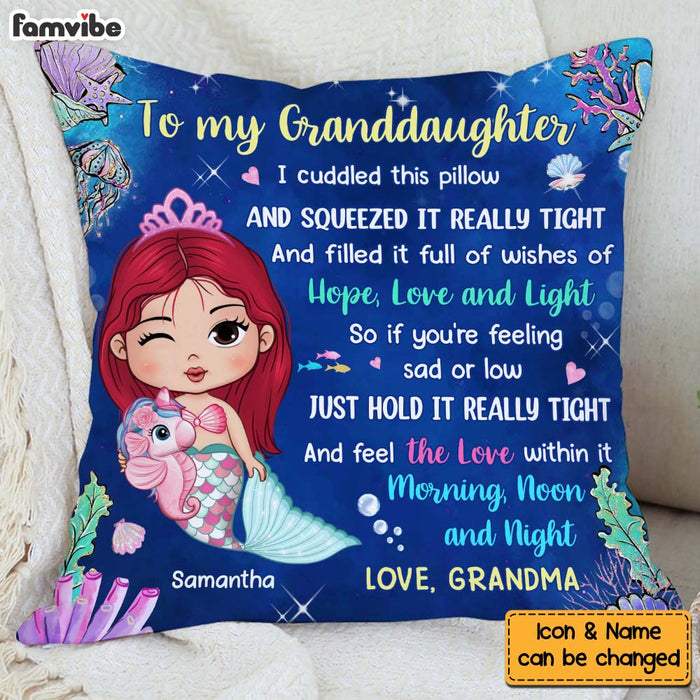 Personalized Gift For Granddaughter Hug This Mermaid Pillow 30830 1