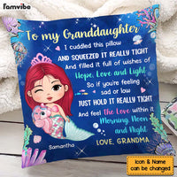 Personalized Gift For Granddaughter Hug This Mermaid Pillow 30830 thumb 1