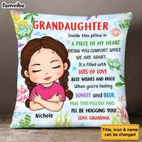 Personalized Gift For Granddaughter Turtle Hug This Pillow 30833 thumb 1