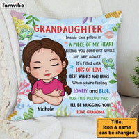 Personalized Gift For Granddaughter Turtle Hug This Pillow 30833 thumb 1