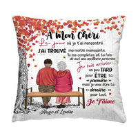 Personalized French Couple Gift À Mon Chéri (Ma Chérie) Pillow 30839 thumb 1