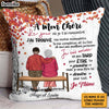 Personalized French Couple Gift À Mon Chéri (Ma Chérie) Pillow 30839 1