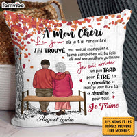 Personalized French Couple Gift À Mon Chéri (Ma Chérie) Pillow 30839 thumb 1