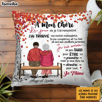 Personalized French Couple Gift À Mon Chéri (Ma Chérie) Pillow 30839 thumb 1