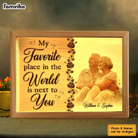 Personalized Couples Gift Upload Photo My Favorite Place In The World Picture Frame Light Box 31300 thumb 1